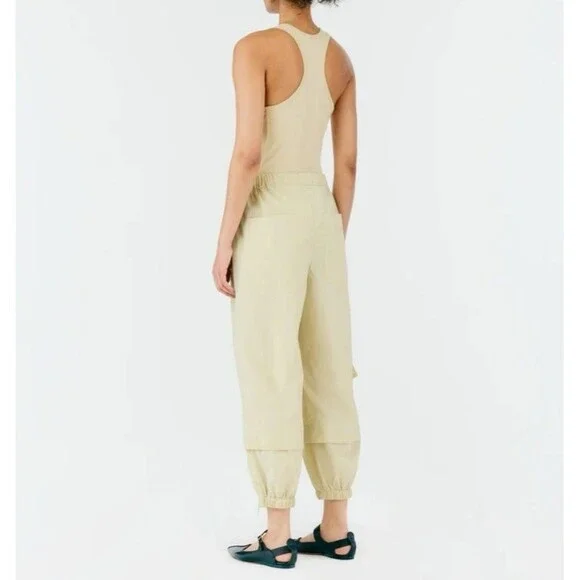 Tibi Women Small Powder Nylon Pull On High Rise Cargo Wilt Jogger Elastic Waist - Picture 3 of 13